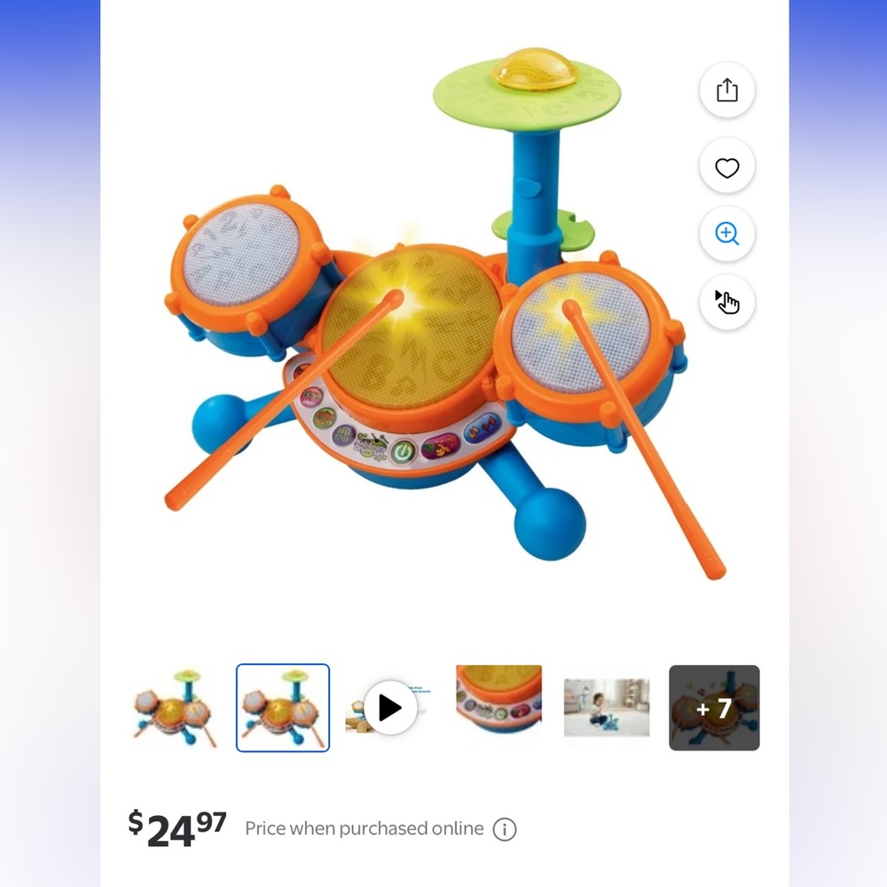 5/$25 VTech KidiBeats Drum Set